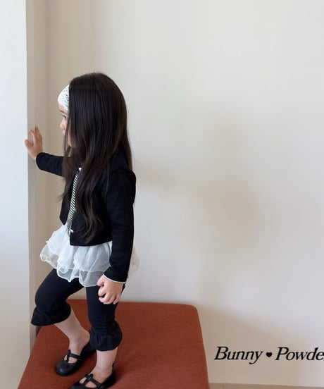 22[予約]bunny powder heart button cardigan
