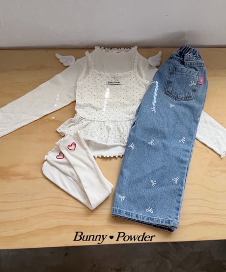 16[予約]bunny powder delicate half turtleneck t-shirt