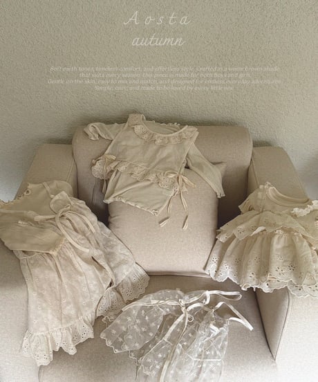 24[予約]Aosta lace cotton open dress