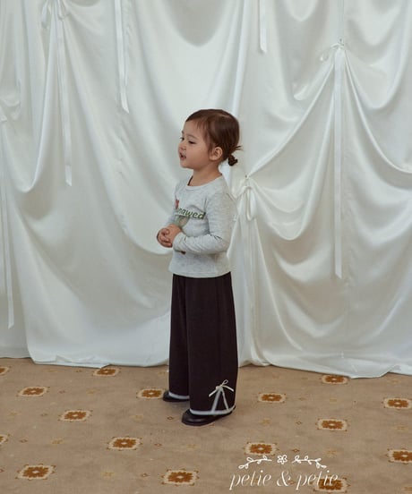 36[予約]petit&petit lace wide pants