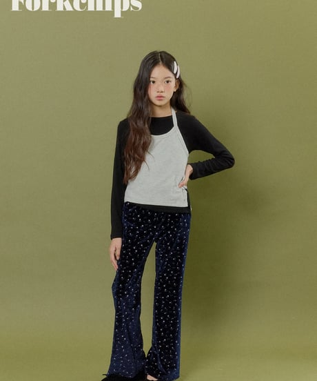 23[予約]FORKCHIPS bloom velvet pants