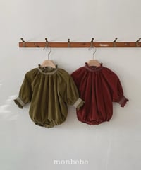11[予約]monbebe corduroy smock romper
