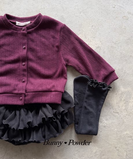 21[予約]bunny powder rose buton cardigan