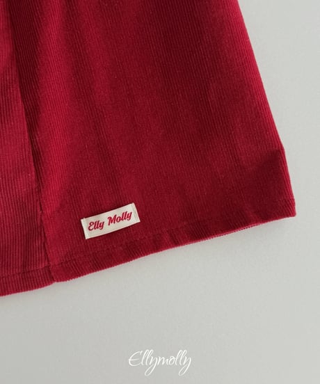 43[予約]ELLYMOLLY pompom corduroy skirt