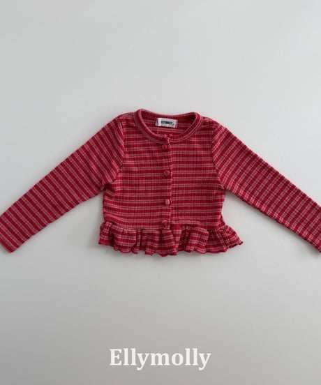 33[予約]ELLYMOLLY loen frill cardigan