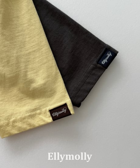 17[予約]ELLYMOLLY campus color block t-shirt