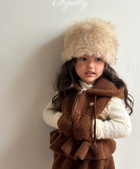 24[予約]ELLYMOLLY bear hood vest