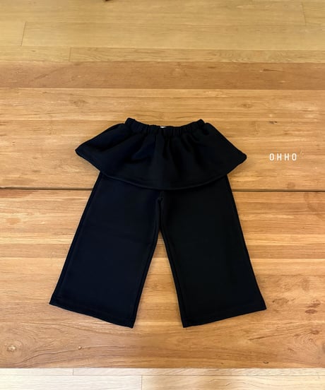 15[予約]ohho jennie frill layered pants