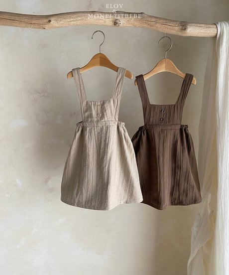 14[予約]elov&monpetitbebe pleated apron ops