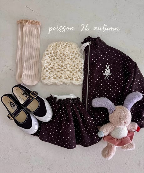 3[予約]poisson dot bunny zip-up