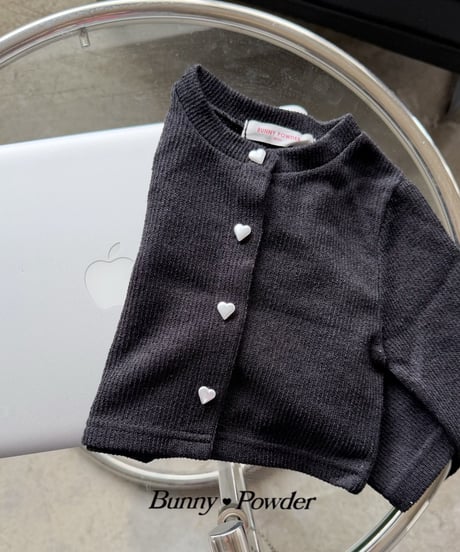 22[予約]bunny powder heart button cardigan