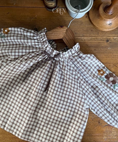 7[予約]OREN manon check blouse