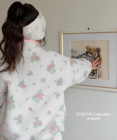 38[予約]ninibello flower petals area tumble jacket