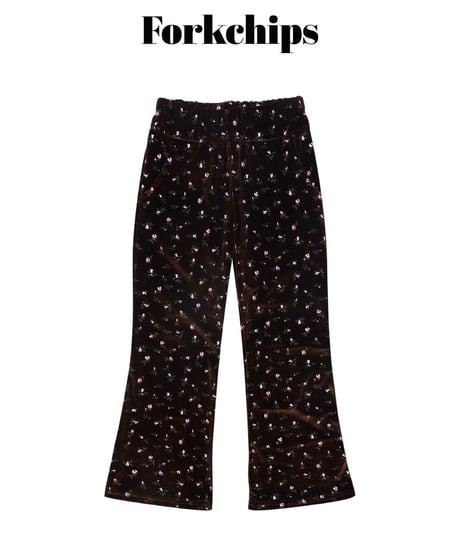 23[予約]FORKCHIPS bloom velvet pants