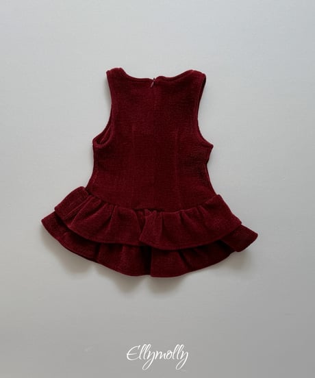 47[予約]ELLYMOLLY snow frill dress