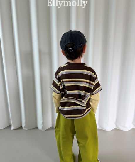 17[予約]ELLYMOLLY campus color block t-shirt