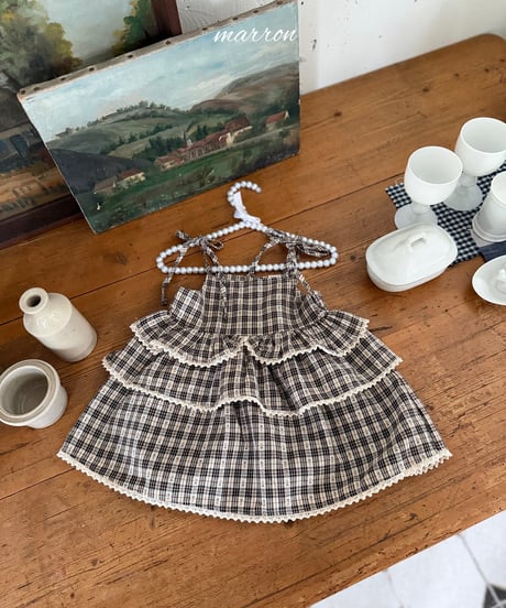 27[予約]marron check cancan ops(XS-L)