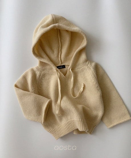 10[予約]Aosta knit cookie hoodie