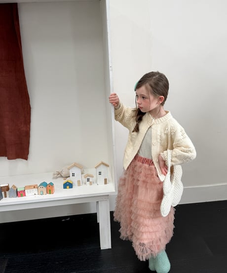 4[予約]aiai flora punching knit cardigan