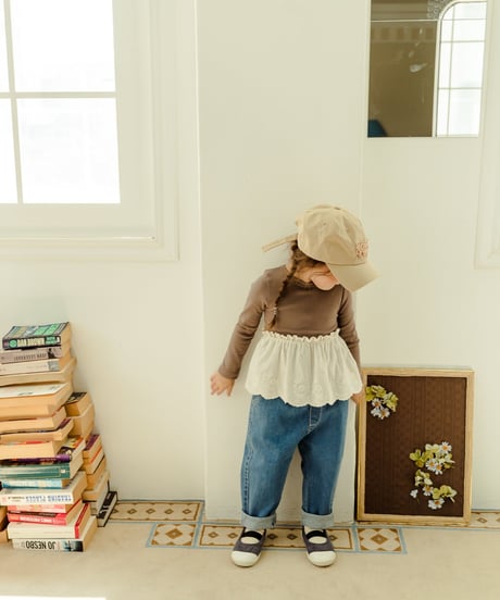 15[予約]milkpowder chex denim pants