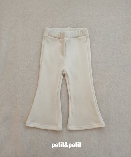 41[予約]petit&petit fleece ribbed flare pants