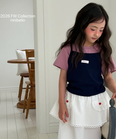 32[予約]ninibello momo apron skirt