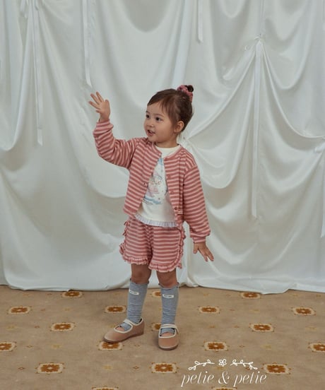 24[予約]petit&petit striped cardigan