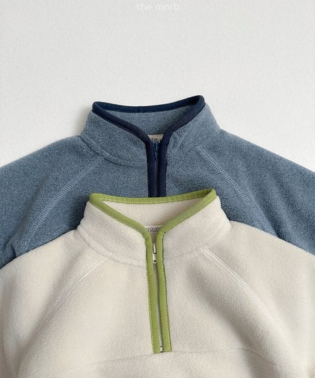 40[予約]minirobe two tone fleece half zip