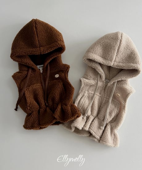 24[予約]ELLYMOLLY bear hood vest