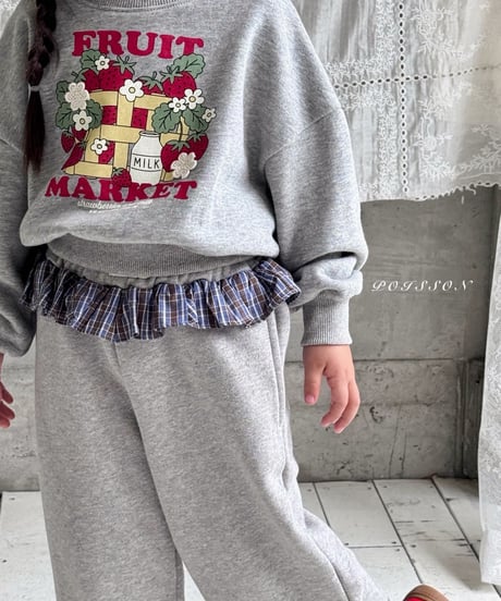 31[予約]poisson check frill pants
