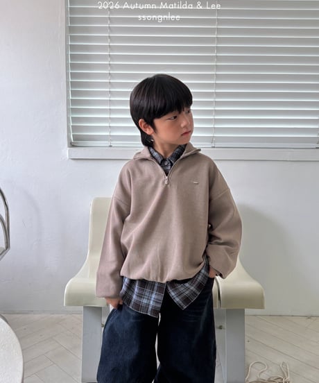 38[予約]matilda&lee half zip up knit