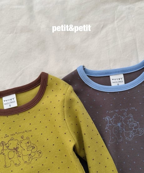 4[予約]petit&petit teddy bear dot t