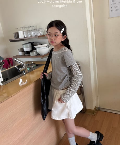 7[予約]matilda&lee layered border tee