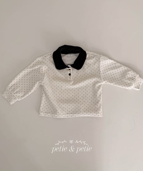 24[予約]petit&petit dot velour collar t