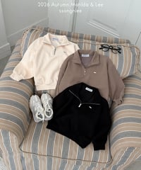 38[予約]matilda&lee half zip up knit