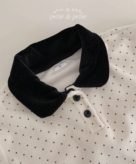 24[予約]petit&petit dot velour collar t