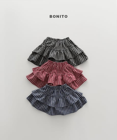 62[予約]bonito check cancan skirt
