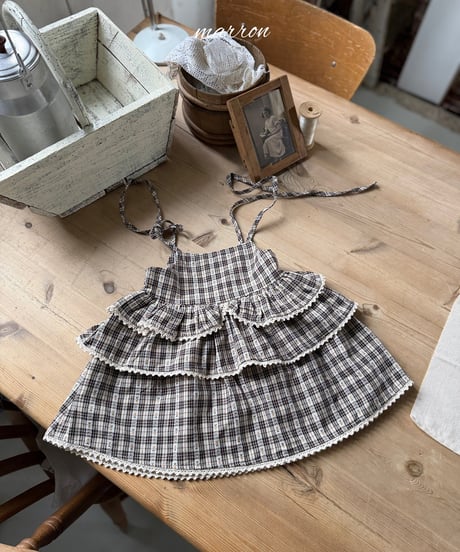 27[予約]marron check cancan ops(XS-L)