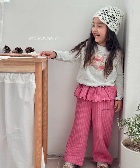 29[予約]poisson knit frill pants