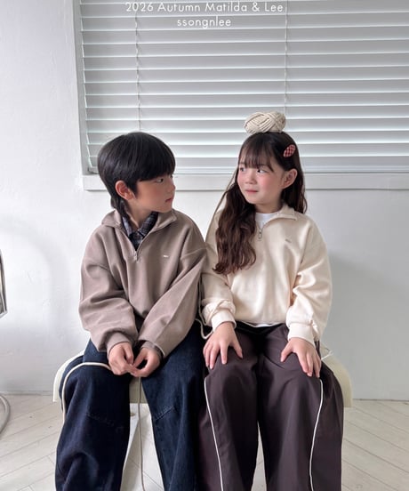 38[予約]matilda&lee half zip up knit