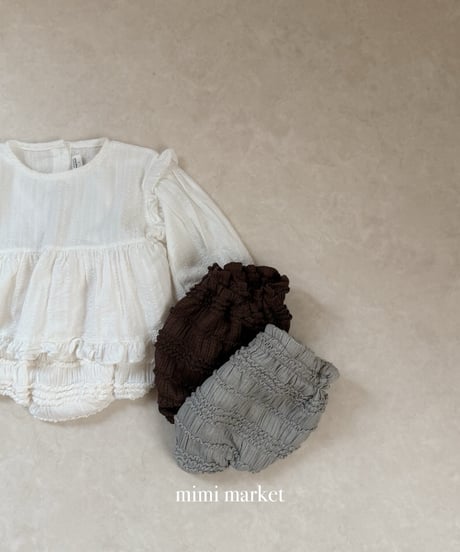 8[予約]mimi market shoulder frill blouse