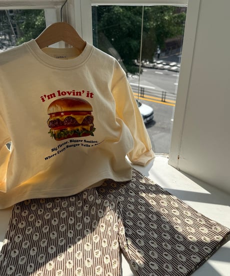 7[予約]nightbebe burger long sleeve tee
