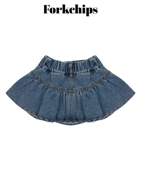 21[予約]FORKCHIPS wiggle button skirt