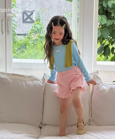 29[予約]ninibello heart corduroy frill pants