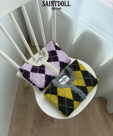 39[予約]saintdoll argyle cardigan