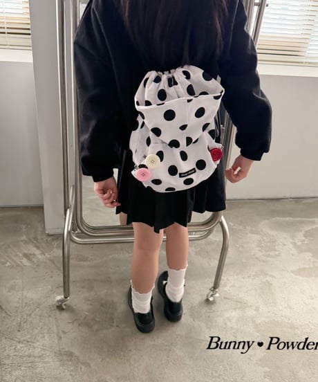 82[予約]bunny powder polka dot hood bag