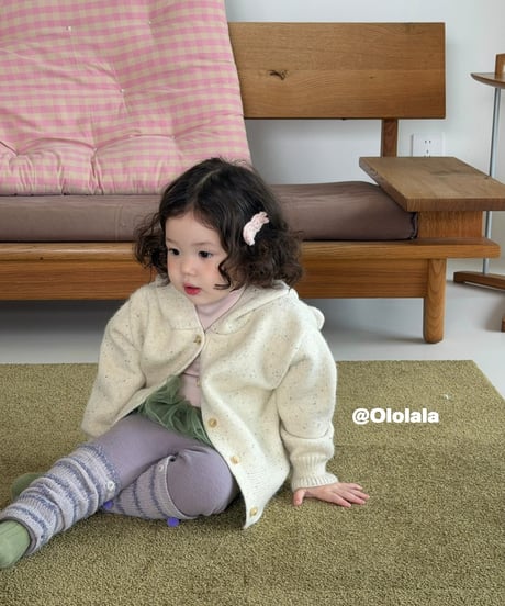 44[予約]ololala pom pom knit warmer leggings