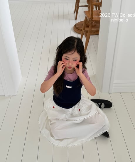 32[予約]ninibello momo apron skirt