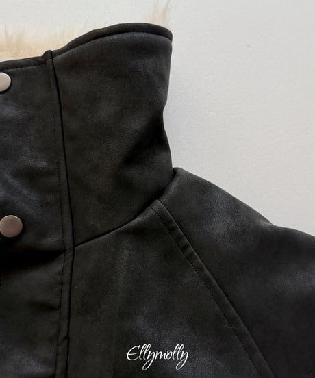 2[予約]ELLYMOLLY big collar shearling jumper
