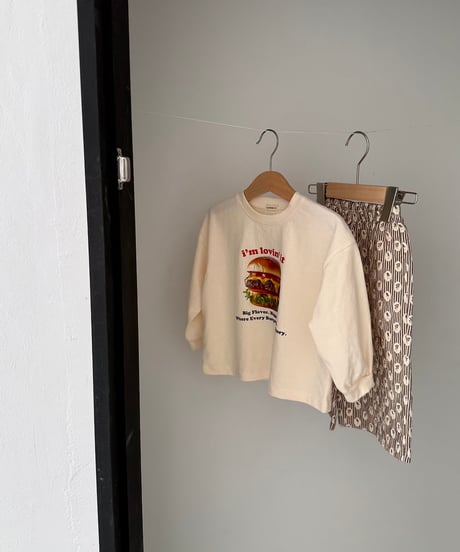 7[予約]nightbebe burger long sleeve tee